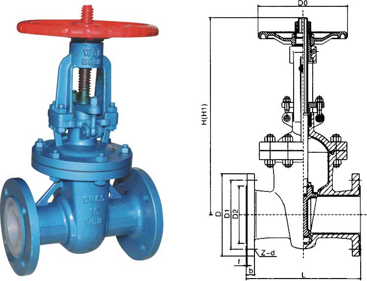 Z41F46J襯氟閘閥 Z41F46J襯氟閘閥